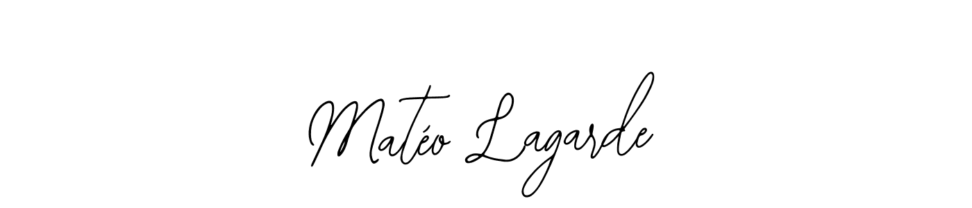 You should practise on your own different ways (Bearetta-2O07w) to write your name (Matéo Lagarde) in signature. don't let someone else do it for you. Matéo Lagarde signature style 12 images and pictures png