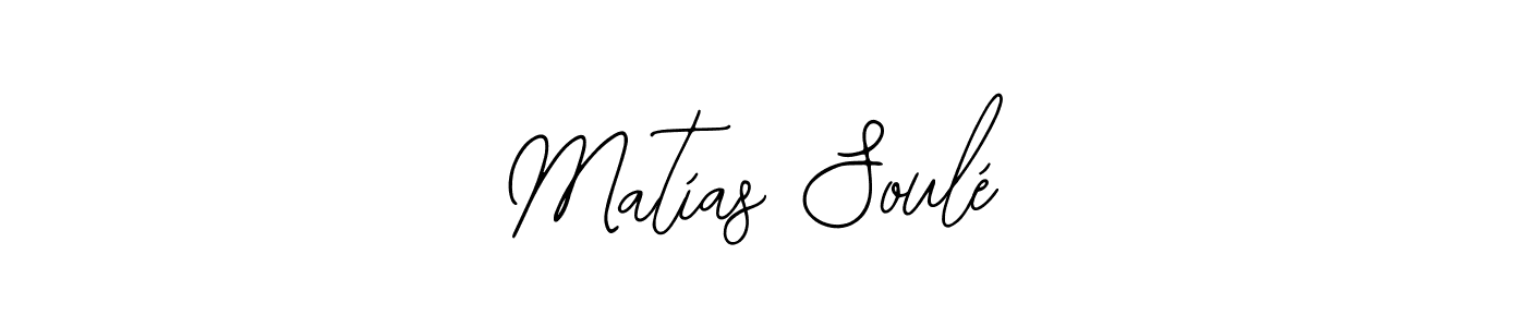 The best way (Bearetta-2O07w) to make a short signature is to pick only two or three words in your name. The name Matías Soulé include a total of six letters. For converting this name. Matías Soulé signature style 12 images and pictures png