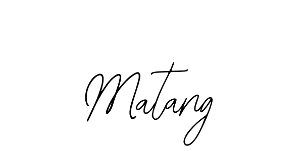 Use a signature maker to create a handwritten signature online. With this signature software, you can design (Bearetta-2O07w) your own signature for name Matang. Matang signature style 12 images and pictures png