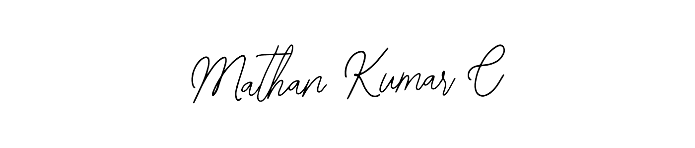 Also we have Mathan Kumar C name is the best signature style. Create professional handwritten signature collection using Bearetta-2O07w autograph style. Mathan Kumar C signature style 12 images and pictures png
