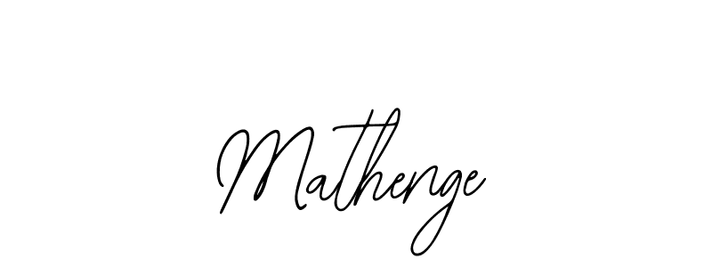 Design your own signature with our free online signature maker. With this signature software, you can create a handwritten (Bearetta-2O07w) signature for name Mathenge. Mathenge signature style 12 images and pictures png