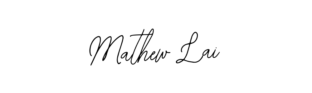 if you are searching for the best signature style for your name Mathew Lai. so please give up your signature search. here we have designed multiple signature styles  using Bearetta-2O07w. Mathew Lai signature style 12 images and pictures png