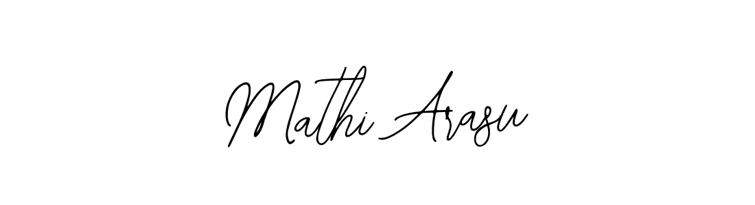 Design your own signature with our free online signature maker. With this signature software, you can create a handwritten (Bearetta-2O07w) signature for name Mathi Arasu. Mathi Arasu signature style 12 images and pictures png