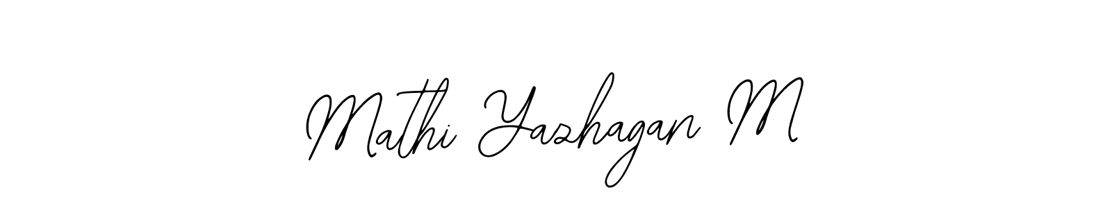 Bearetta-2O07w is a professional signature style that is perfect for those who want to add a touch of class to their signature. It is also a great choice for those who want to make their signature more unique. Get Mathi Yazhagan M name to fancy signature for free. Mathi Yazhagan M signature style 12 images and pictures png