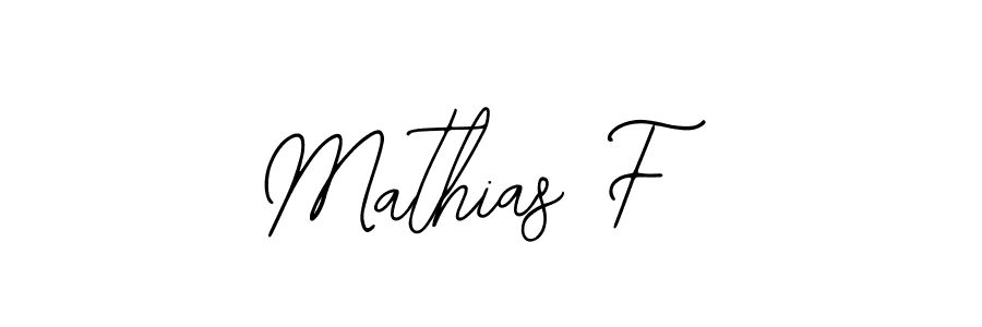 Use a signature maker to create a handwritten signature online. With this signature software, you can design (Bearetta-2O07w) your own signature for name Mathias F. Mathias F signature style 12 images and pictures png