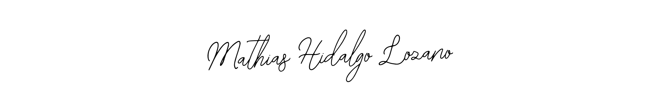 It looks lik you need a new signature style for name Mathias Hidalgo Lozano. Design unique handwritten (Bearetta-2O07w) signature with our free signature maker in just a few clicks. Mathias Hidalgo Lozano signature style 12 images and pictures png