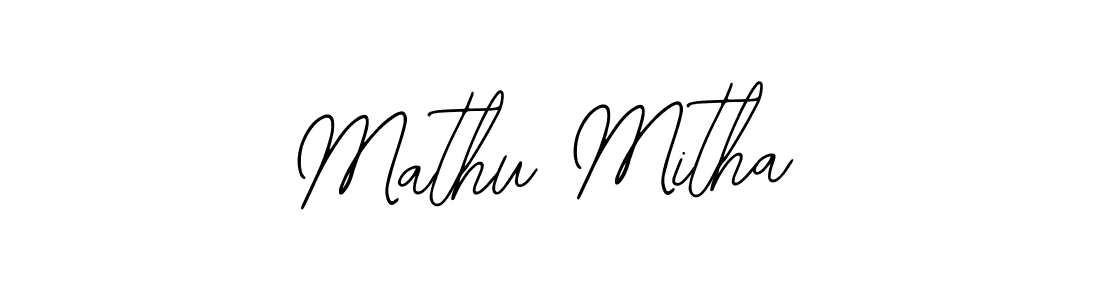 Also we have Mathu Mitha name is the best signature style. Create professional handwritten signature collection using Bearetta-2O07w autograph style. Mathu Mitha signature style 12 images and pictures png