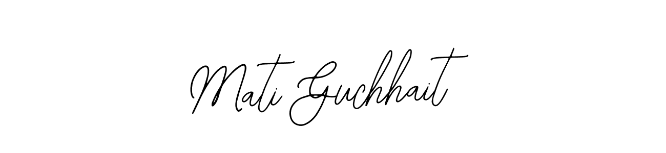 The best way (Bearetta-2O07w) to make a short signature is to pick only two or three words in your name. The name Mati Guchhait include a total of six letters. For converting this name. Mati Guchhait signature style 12 images and pictures png