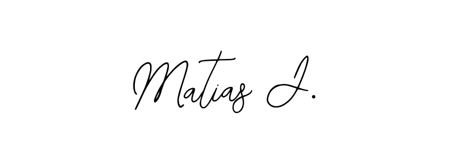 Use a signature maker to create a handwritten signature online. With this signature software, you can design (Bearetta-2O07w) your own signature for name Matias J.. Matias J. signature style 12 images and pictures png