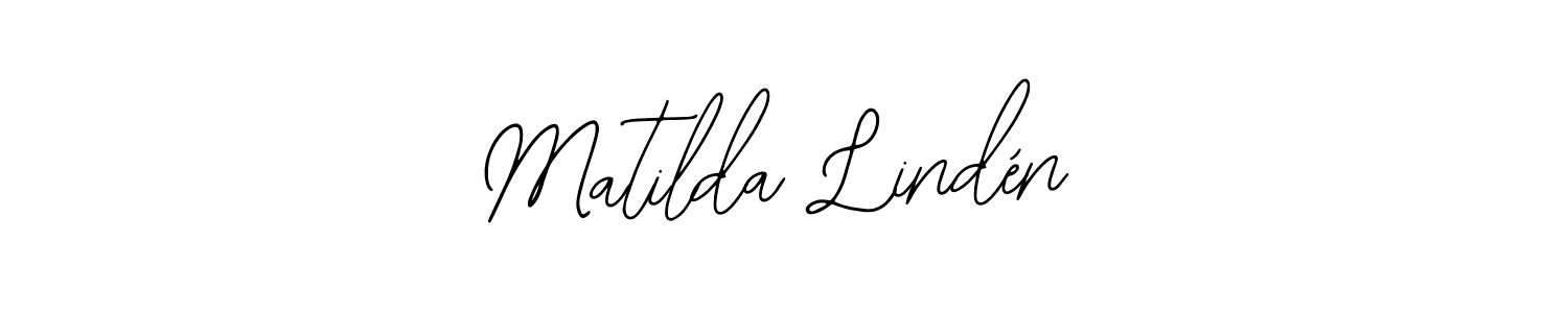 You should practise on your own different ways (Bearetta-2O07w) to write your name (Matilda Lindén) in signature. don't let someone else do it for you. Matilda Lindén signature style 12 images and pictures png