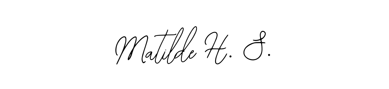 This is the best signature style for the Matilde H. S. name. Also you like these signature font (Bearetta-2O07w). Mix name signature. Matilde H. S. signature style 12 images and pictures png