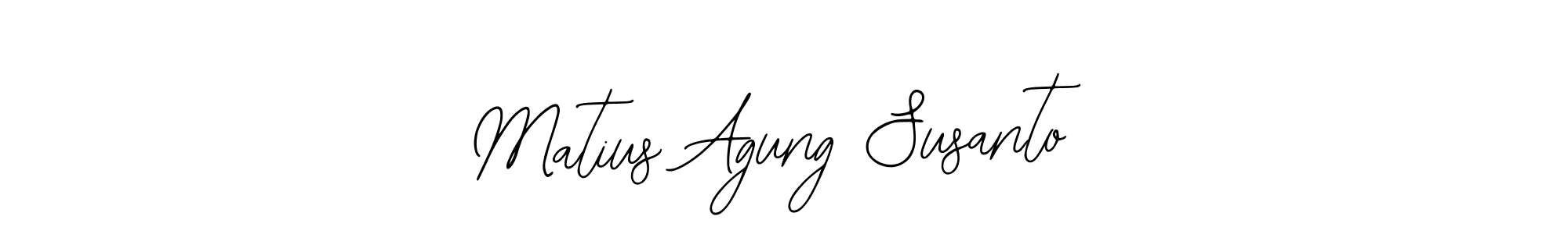 Bearetta-2O07w is a professional signature style that is perfect for those who want to add a touch of class to their signature. It is also a great choice for those who want to make their signature more unique. Get Matius Agung Susanto name to fancy signature for free. Matius Agung Susanto signature style 12 images and pictures png