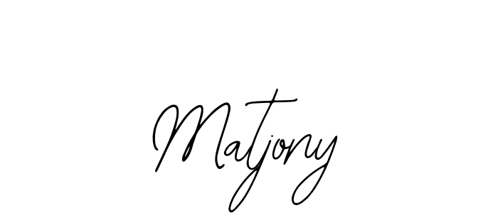 How to make Matjony name signature. Use Bearetta-2O07w style for creating short signs online. This is the latest handwritten sign. Matjony signature style 12 images and pictures png