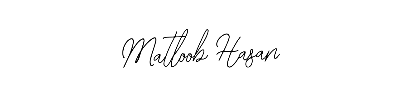 The best way (Bearetta-2O07w) to make a short signature is to pick only two or three words in your name. The name Matloob Hasan include a total of six letters. For converting this name. Matloob Hasan signature style 12 images and pictures png