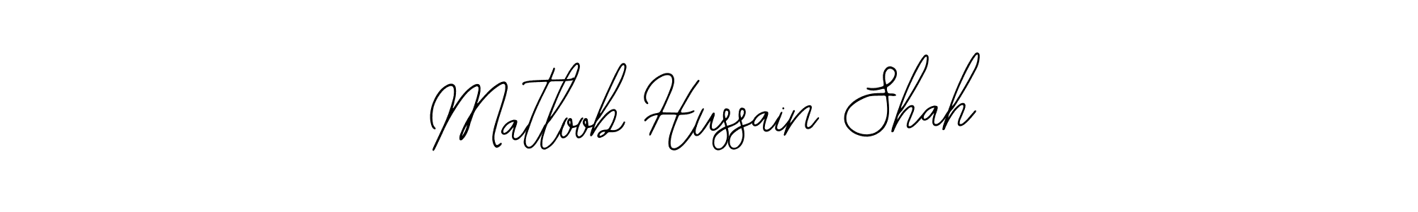 How to make Matloob Hussain Shah name signature. Use Bearetta-2O07w style for creating short signs online. This is the latest handwritten sign. Matloob Hussain Shah signature style 12 images and pictures png