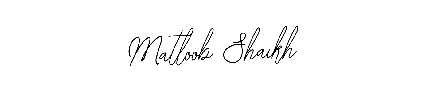 How to make Matloob Shaikh name signature. Use Bearetta-2O07w style for creating short signs online. This is the latest handwritten sign. Matloob Shaikh signature style 12 images and pictures png