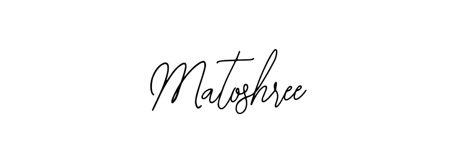 How to make Matoshree signature? Bearetta-2O07w is a professional autograph style. Create handwritten signature for Matoshree name. Matoshree signature style 12 images and pictures png