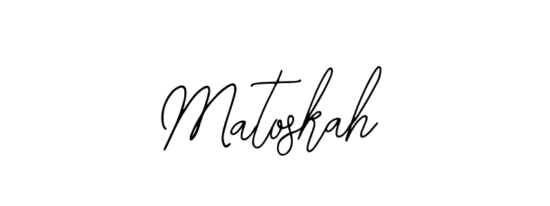 Similarly Bearetta-2O07w is the best handwritten signature design. Signature creator online .You can use it as an online autograph creator for name Matoskah. Matoskah signature style 12 images and pictures png