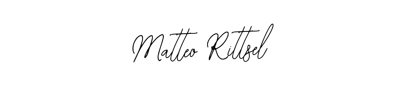 You should practise on your own different ways (Bearetta-2O07w) to write your name (Matteo Rittsel) in signature. don't let someone else do it for you. Matteo Rittsel signature style 12 images and pictures png