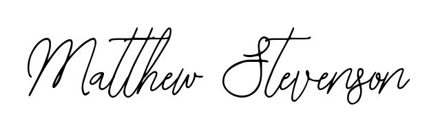 Master the art of signing with Matthew Stevenson written in fluent Bearetta-2O07w script. A great template to practice and refine your handwriting. Matthew Stevenson signature style 12 images and pictures png