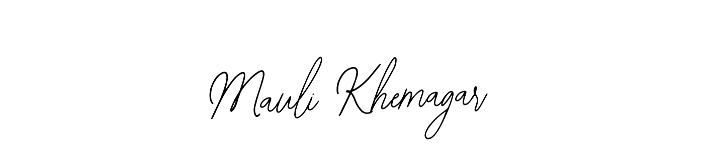 Also You can easily find your signature by using the search form. We will create Mauli Khemagar name handwritten signature images for you free of cost using Bearetta-2O07w sign style. Mauli Khemagar signature style 12 images and pictures png