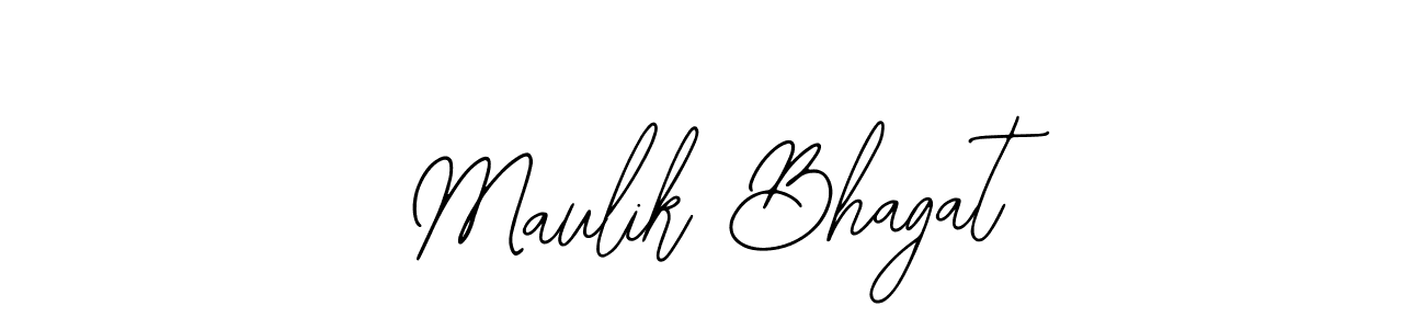 How to make Maulik Bhagat name signature. Use Bearetta-2O07w style for creating short signs online. This is the latest handwritten sign. Maulik Bhagat signature style 12 images and pictures png