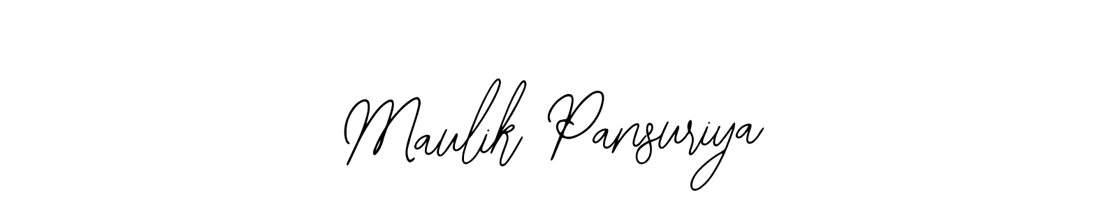 Design your own signature with our free online signature maker. With this signature software, you can create a handwritten (Bearetta-2O07w) signature for name Maulik Pansuriya. Maulik Pansuriya signature style 12 images and pictures png