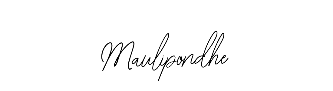if you are searching for the best signature style for your name Maulipondhe. so please give up your signature search. here we have designed multiple signature styles  using Bearetta-2O07w. Maulipondhe signature style 12 images and pictures png