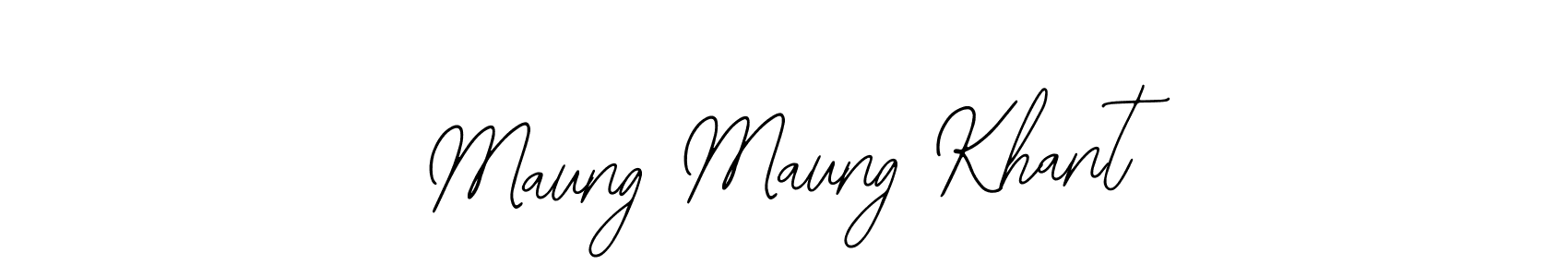 Design your own signature with our free online signature maker. With this signature software, you can create a handwritten (Bearetta-2O07w) signature for name Maung Maung Khant. Maung Maung Khant signature style 12 images and pictures png