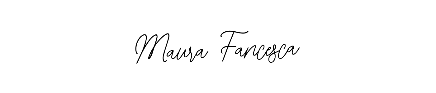 How to make Maura Fancesca name signature. Use Bearetta-2O07w style for creating short signs online. This is the latest handwritten sign. Maura Fancesca signature style 12 images and pictures png