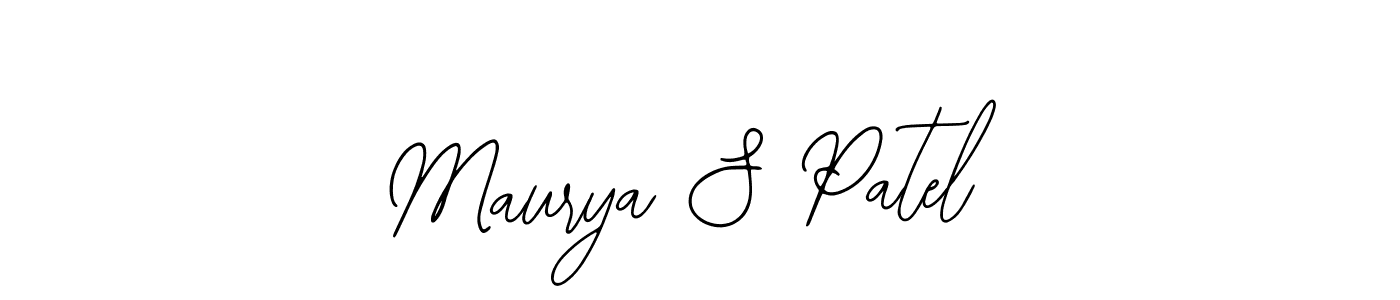 Make a beautiful signature design for name Maurya S Patel. Use this online signature maker to create a handwritten signature for free. Maurya S Patel signature style 12 images and pictures png