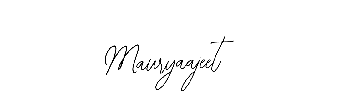 How to make Mauryaajeet name signature. Use Bearetta-2O07w style for creating short signs online. This is the latest handwritten sign. Mauryaajeet signature style 12 images and pictures png