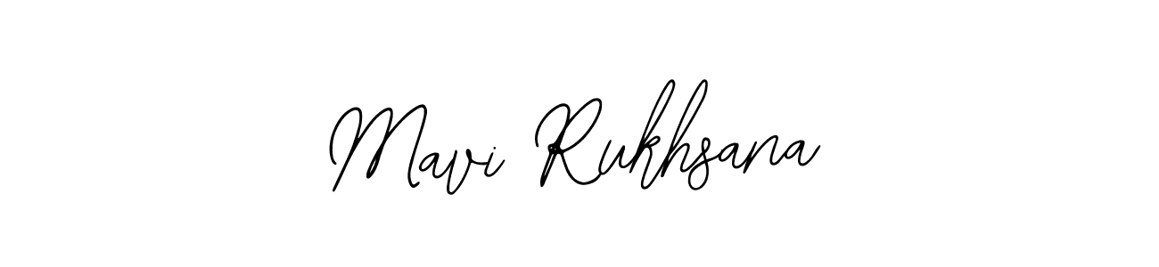 How to make Mavi Rukhsana name signature. Use Bearetta-2O07w style for creating short signs online. This is the latest handwritten sign. Mavi Rukhsana signature style 12 images and pictures png