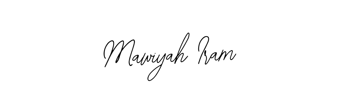 The best way (Bearetta-2O07w) to make a short signature is to pick only two or three words in your name. The name Mawiyah Iram include a total of six letters. For converting this name. Mawiyah Iram signature style 12 images and pictures png