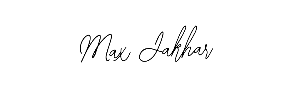 How to make Max Jakhar name signature. Use Bearetta-2O07w style for creating short signs online. This is the latest handwritten sign. Max Jakhar signature style 12 images and pictures png