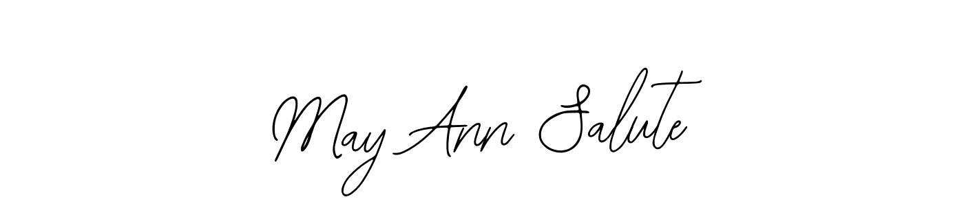 This is the best signature style for the May Ann Salute name. Also you like these signature font (Bearetta-2O07w). Mix name signature. May Ann Salute signature style 12 images and pictures png
