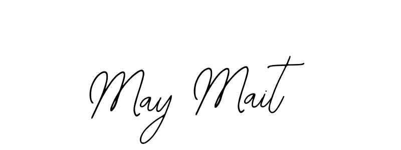 How to make May Mait name signature. Use Bearetta-2O07w style for creating short signs online. This is the latest handwritten sign. May Mait signature style 12 images and pictures png