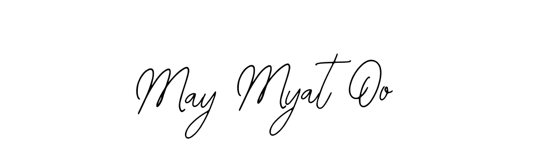 How to make May Myat Oo name signature. Use Bearetta-2O07w style for creating short signs online. This is the latest handwritten sign. May Myat Oo signature style 12 images and pictures png