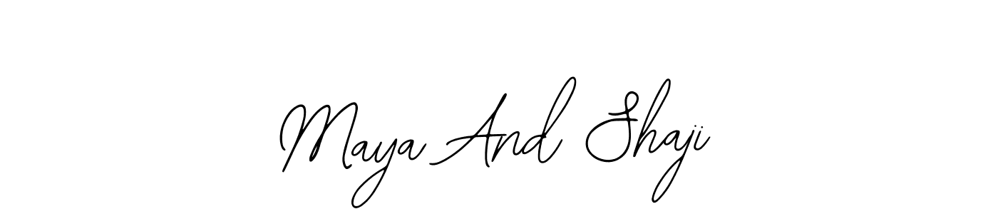 You should practise on your own different ways (Bearetta-2O07w) to write your name (Maya And Shaji) in signature. don't let someone else do it for you. Maya And Shaji signature style 12 images and pictures png
