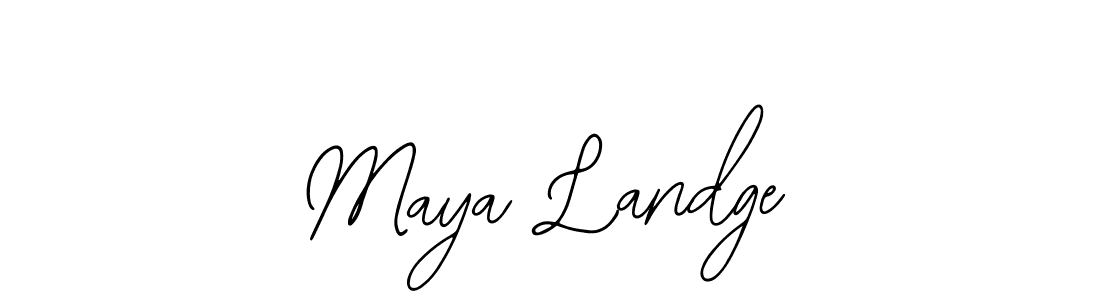 How to make Maya Landge signature? Bearetta-2O07w is a professional autograph style. Create handwritten signature for Maya Landge name. Maya Landge signature style 12 images and pictures png