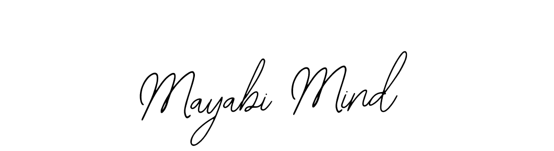 How to make Mayabi Mind name signature. Use Bearetta-2O07w style for creating short signs online. This is the latest handwritten sign. Mayabi Mind signature style 12 images and pictures png