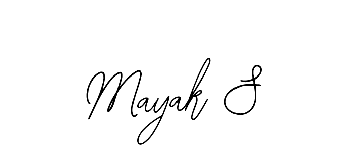 Design your own signature with our free online signature maker. With this signature software, you can create a handwritten (Bearetta-2O07w) signature for name Mayak S. Mayak S signature style 12 images and pictures png