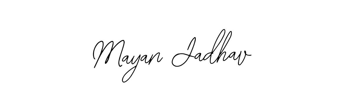 Use a signature maker to create a handwritten signature online. With this signature software, you can design (Bearetta-2O07w) your own signature for name Mayan Jadhav. Mayan Jadhav signature style 12 images and pictures png