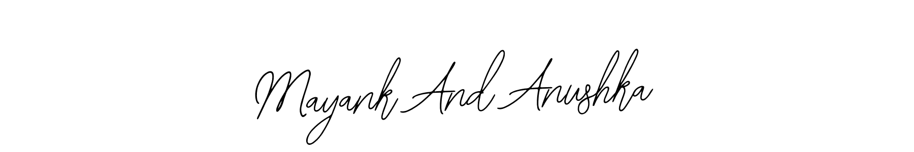 This is the best signature style for the Mayank And Anushka name. Also you like these signature font (Bearetta-2O07w). Mix name signature. Mayank And Anushka signature style 12 images and pictures png