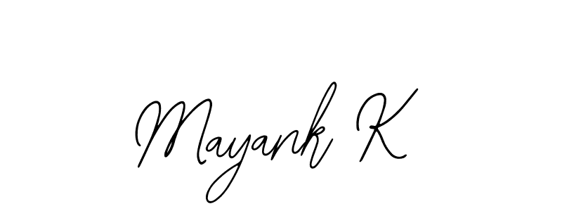 How to Draw Mayank K signature style? Bearetta-2O07w is a latest design signature styles for name Mayank K. Mayank K signature style 12 images and pictures png