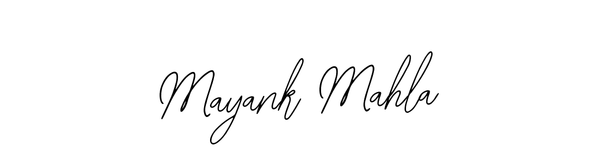 Use a signature maker to create a handwritten signature online. With this signature software, you can design (Bearetta-2O07w) your own signature for name Mayank Mahla. Mayank Mahla signature style 12 images and pictures png