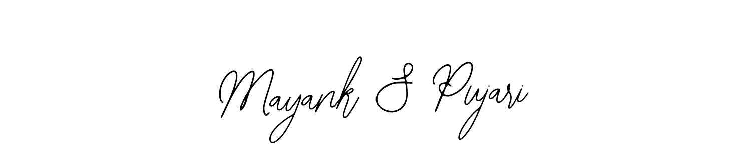 if you are searching for the best signature style for your name Mayank S Pujari. so please give up your signature search. here we have designed multiple signature styles  using Bearetta-2O07w. Mayank S Pujari signature style 12 images and pictures png