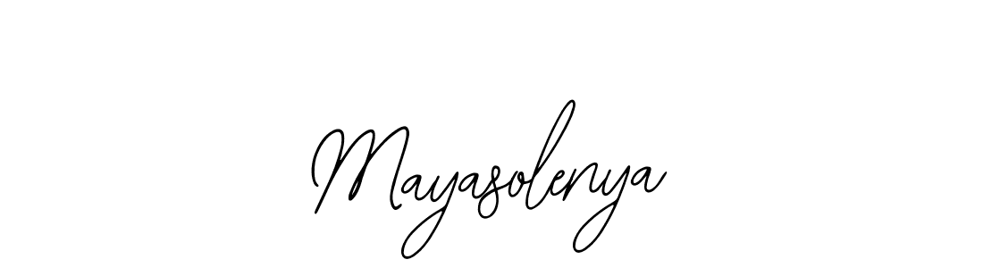 The best way (Bearetta-2O07w) to make a short signature is to pick only two or three words in your name. The name Mayasolenya include a total of six letters. For converting this name. Mayasolenya signature style 12 images and pictures png