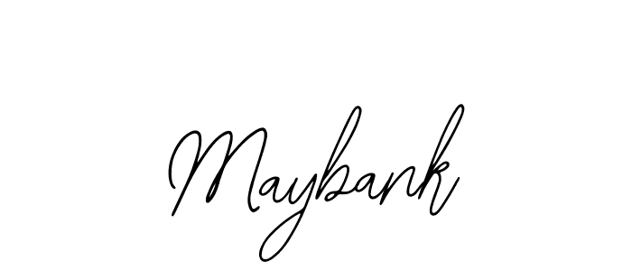 Design your own signature with our free online signature maker. With this signature software, you can create a handwritten (Bearetta-2O07w) signature for name Maybank. Maybank signature style 12 images and pictures png