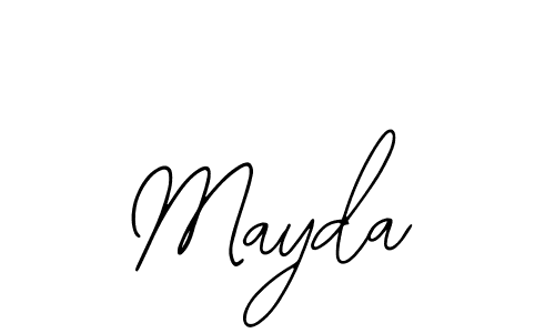 if you are searching for the best signature style for your name Mayda. so please give up your signature search. here we have designed multiple signature styles  using Bearetta-2O07w. Mayda signature style 12 images and pictures png